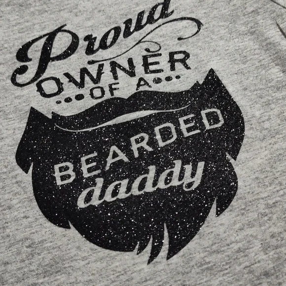 Gray Kids T-Shirt - Proud Owner of a Bearded Daddy - Picture 3 of 3